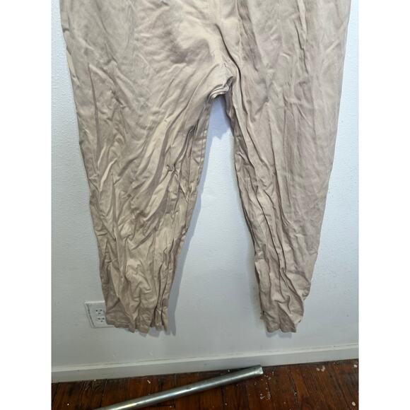 Madewell Beige Tan Relaxed Button Front Relaxed Fit Wide-Leg Pants Size 14 - Picture 10 of 14